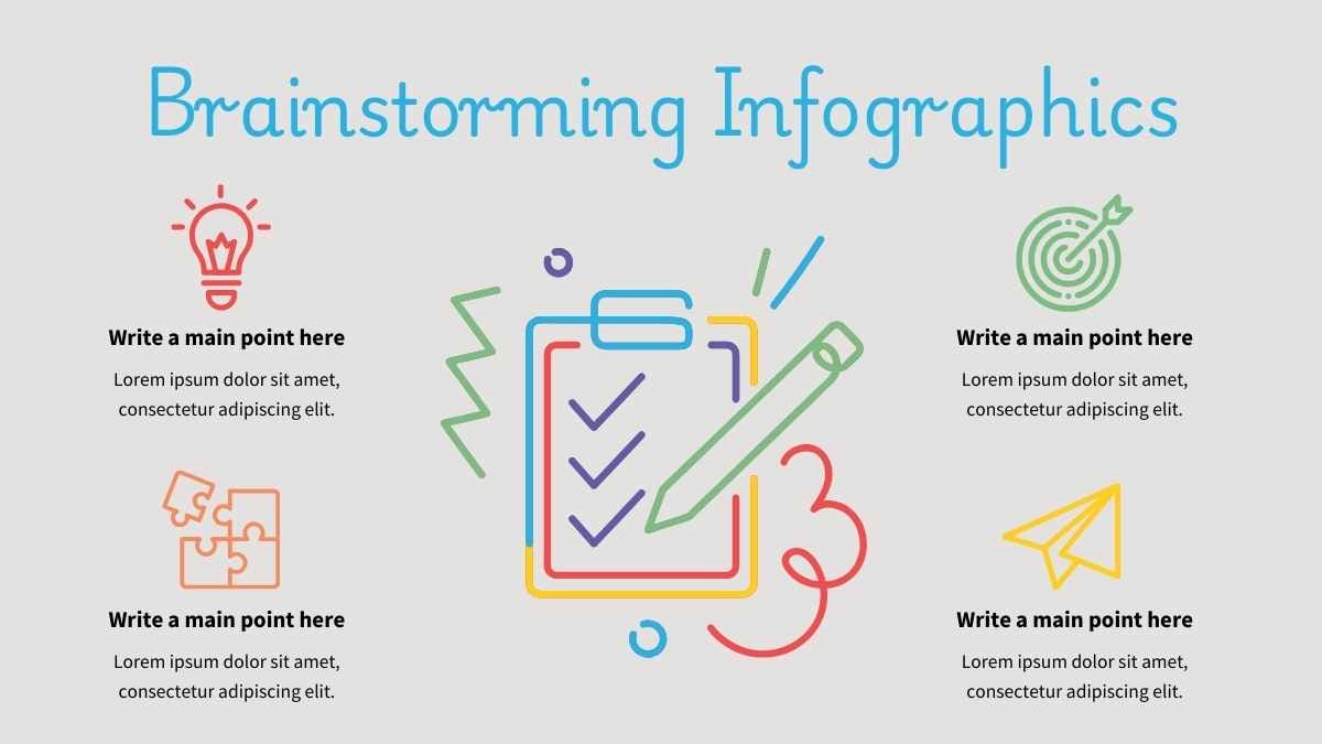 Infografis Brainstorming Bergambar yang Menggemaskan - slide 4