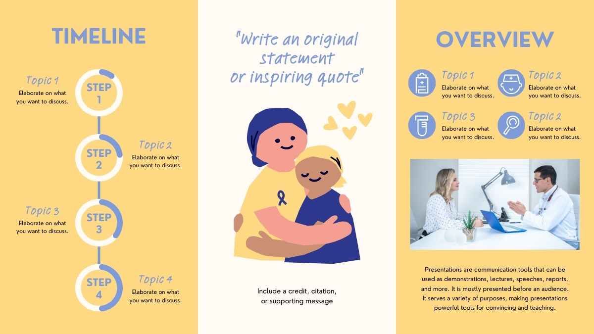 Cute Illustrated Cancer Treatment Information Brochure - slide 6