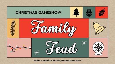 Slides Carnival Google Slides and PowerPoint Template Cute Illustrated Christmas Family Feud Gameshow 2