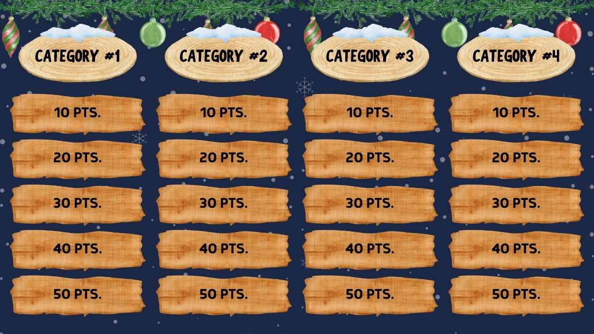Cute Illustrated Christmas Holiday Trivia Game Slides - slide 4