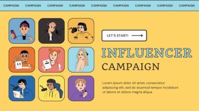 Slides Carnival Google Slides and PowerPoint Template Cute Illustrated Influencer Campaign 2