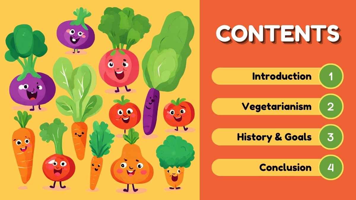 Lindo Día Mundial Vegetariano Ilustrado - diapositiva 2