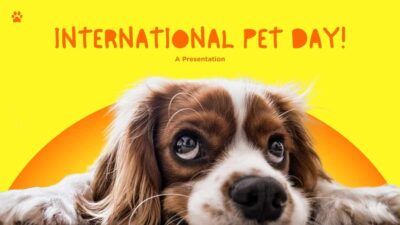 Plantilla de presentación del Día Internacional de las Mascotas Adorables