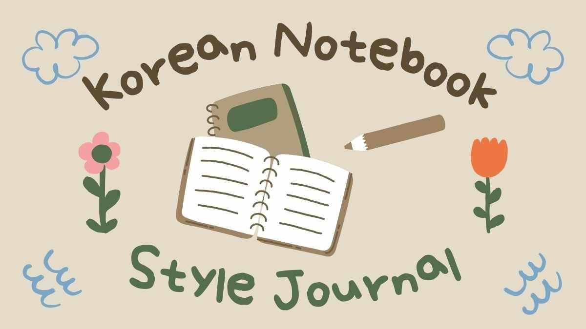 Diário de estilo coreano bonito - slide 0