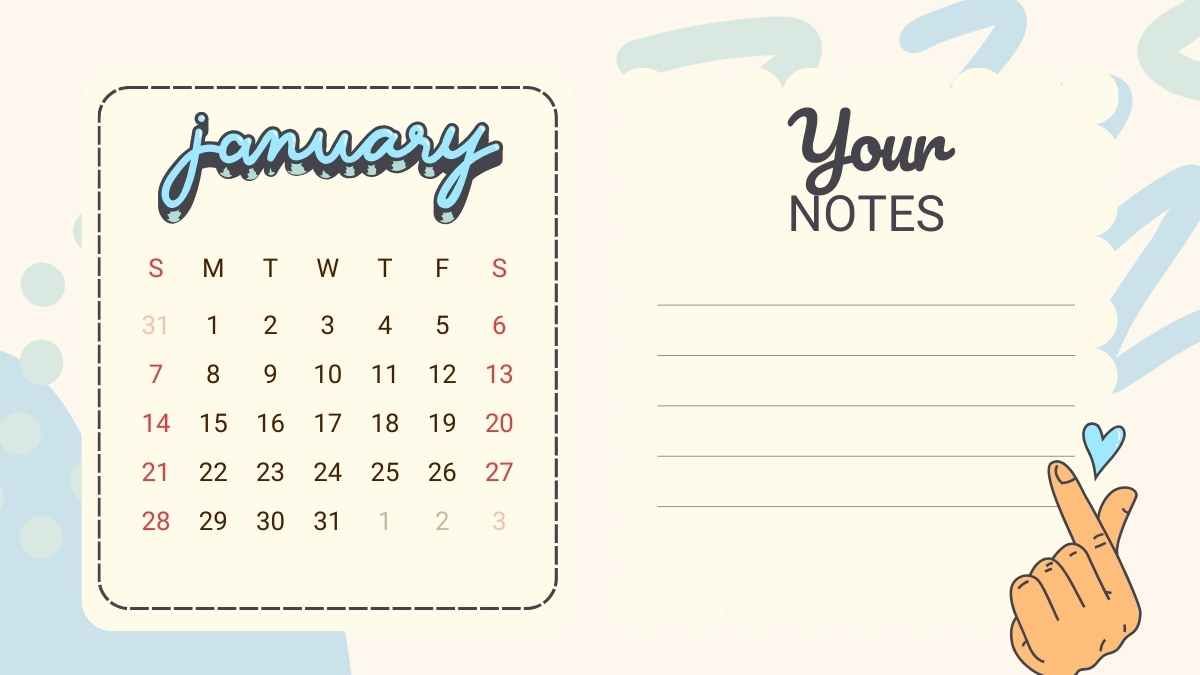Cute New Year Fresh Start Yearly Planner - slide 7