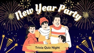 Cute New Year Party Trivia Quiz Night