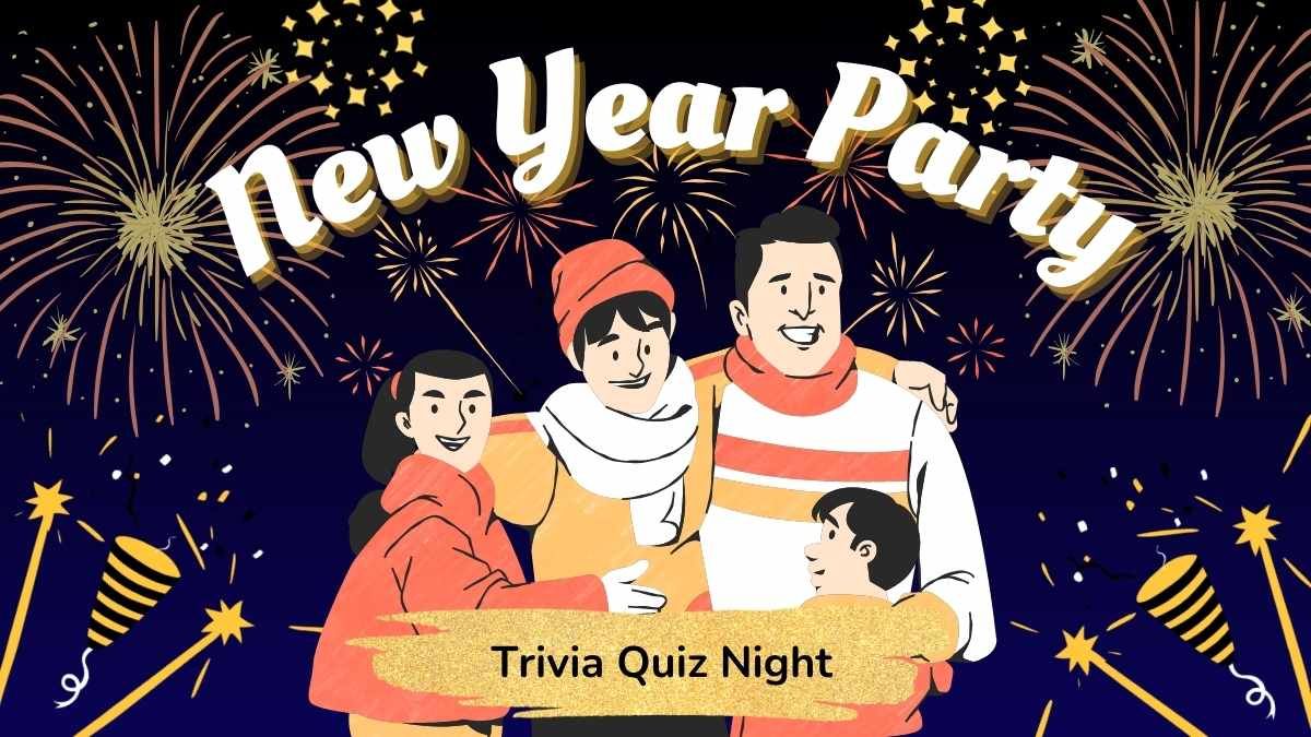 Cute New Year Party Trivia Quiz Night - slide 0