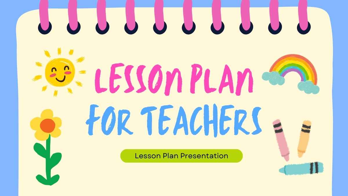 Cute Notebook Lesson Plan for Teachers - slide 1