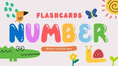 Flashcards de números fofos