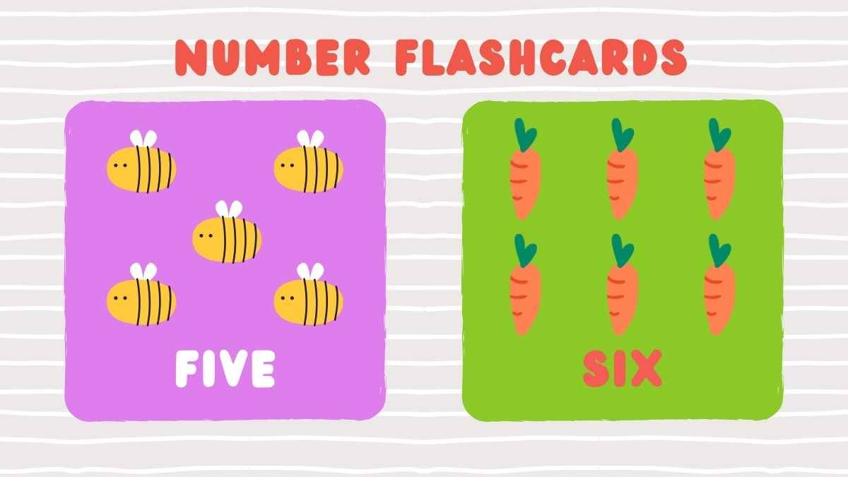 かわいい数字のフラッシュカード - slide 11