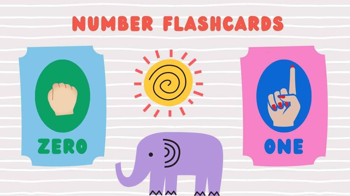 かわいい数字のフラッシュカード - slide 13