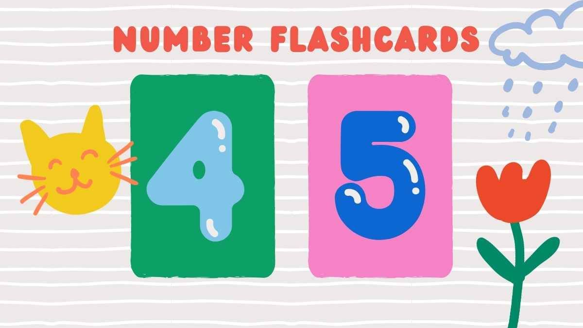 귀여운 숫자 플래시카드 - slide 5