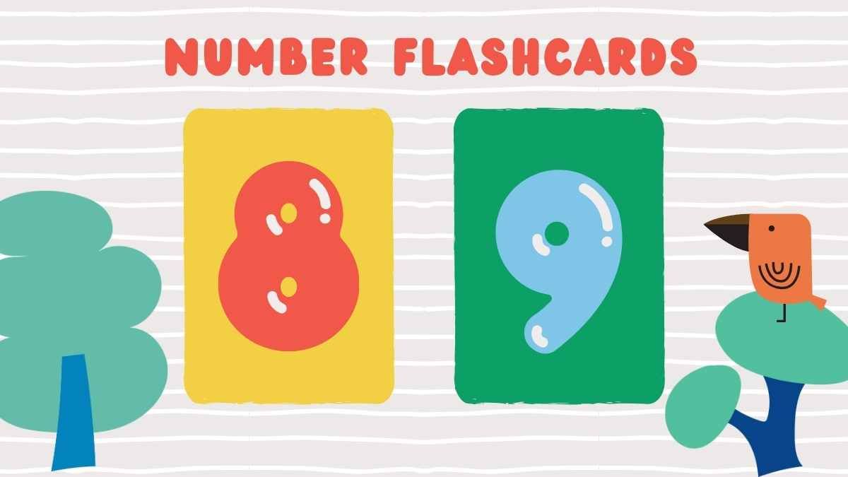 かわいい数字のフラッシュカード - slide 7