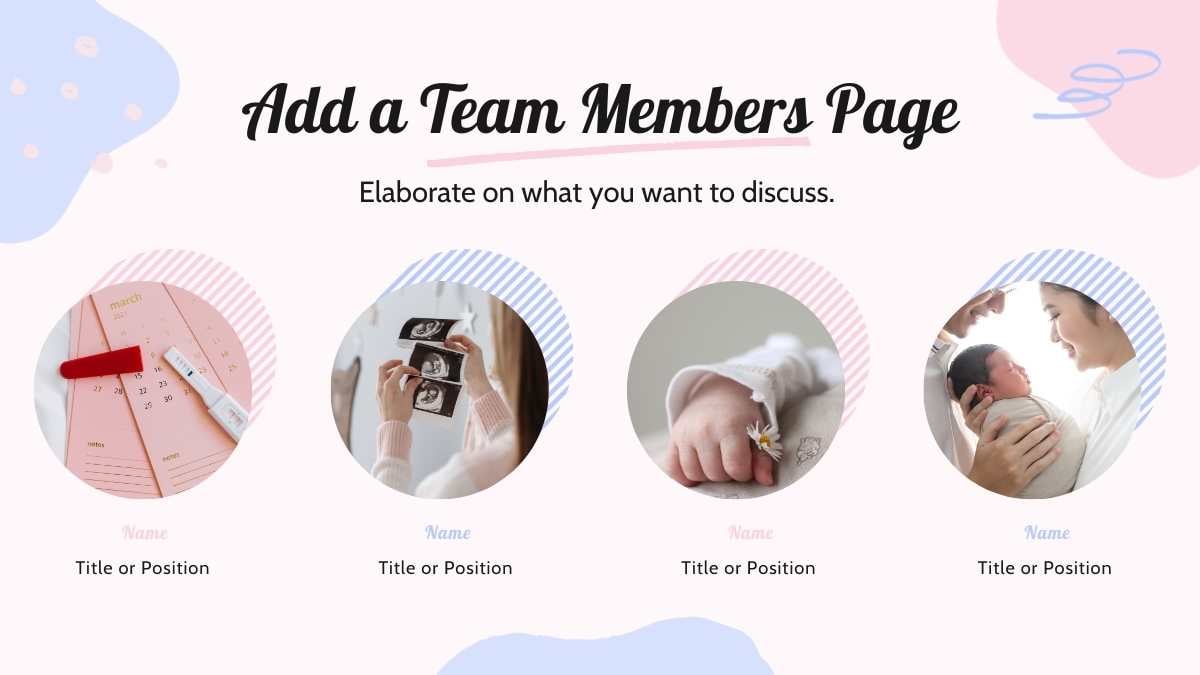 귀여운 파스텔 더들 꽃 임신 발표 - 슬라이드 11