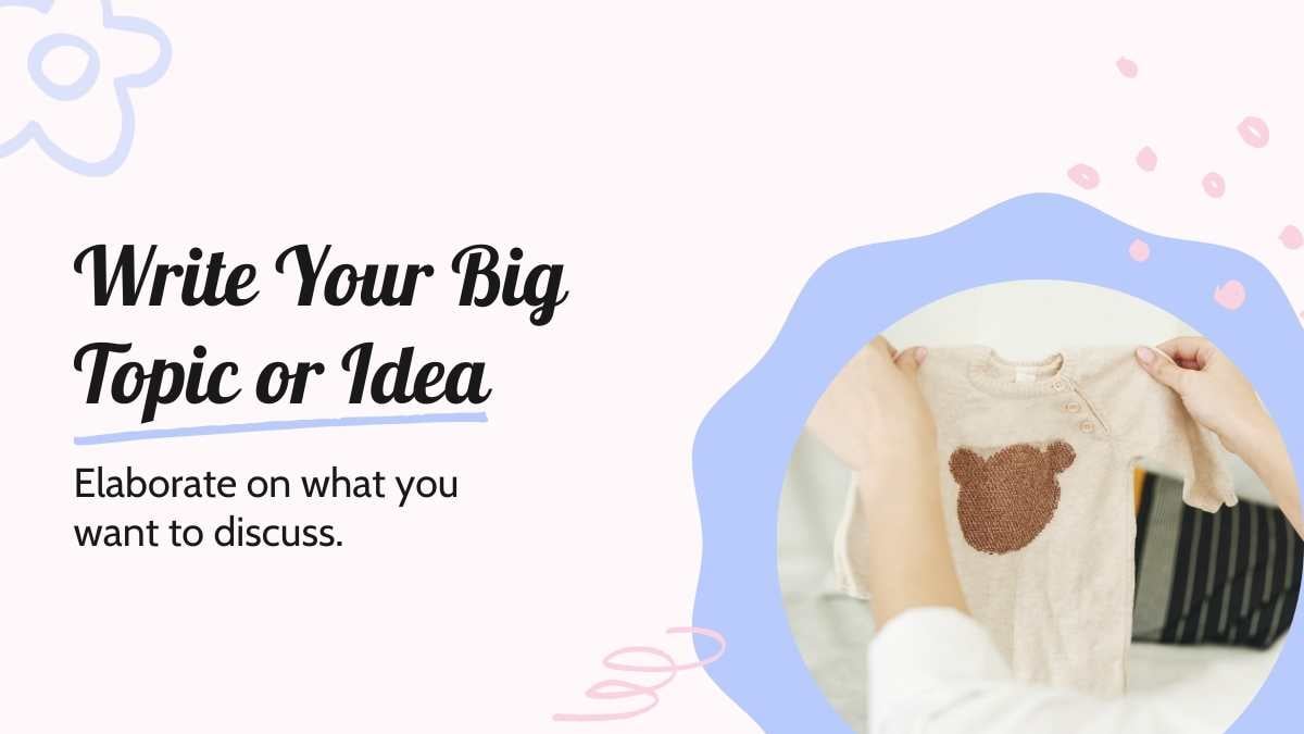 귀여운 파스텔 더들 꽃 임신 발표 - 슬라이드 13