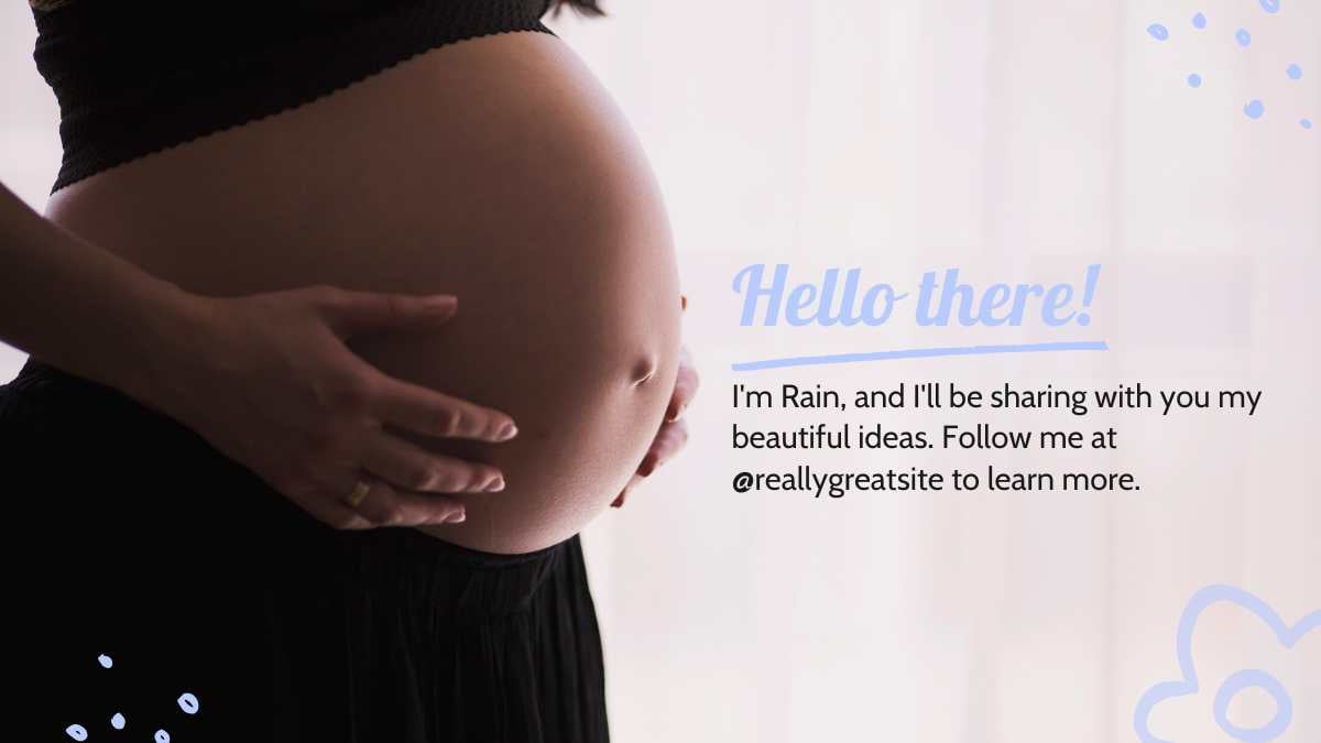 귀여운 파스텔 더들 꽃 임신 발표 - 슬라이드 4