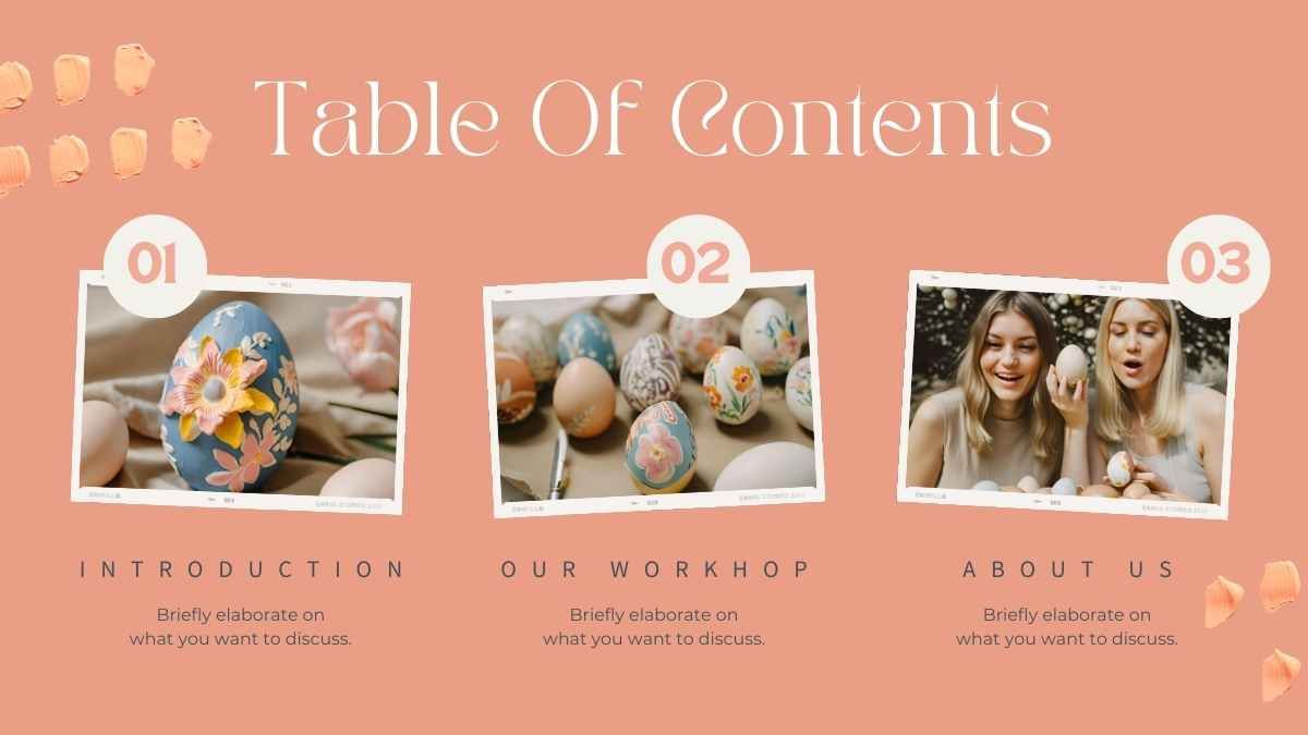 Workshop de ovos de Páscoa em tons pastéis - slide 1