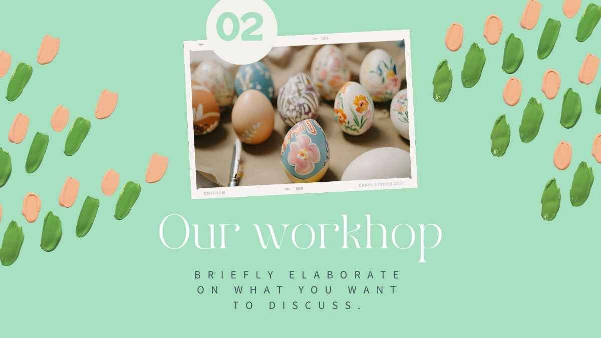 Workshop de ovos de Páscoa em tons pastéis - slide 5