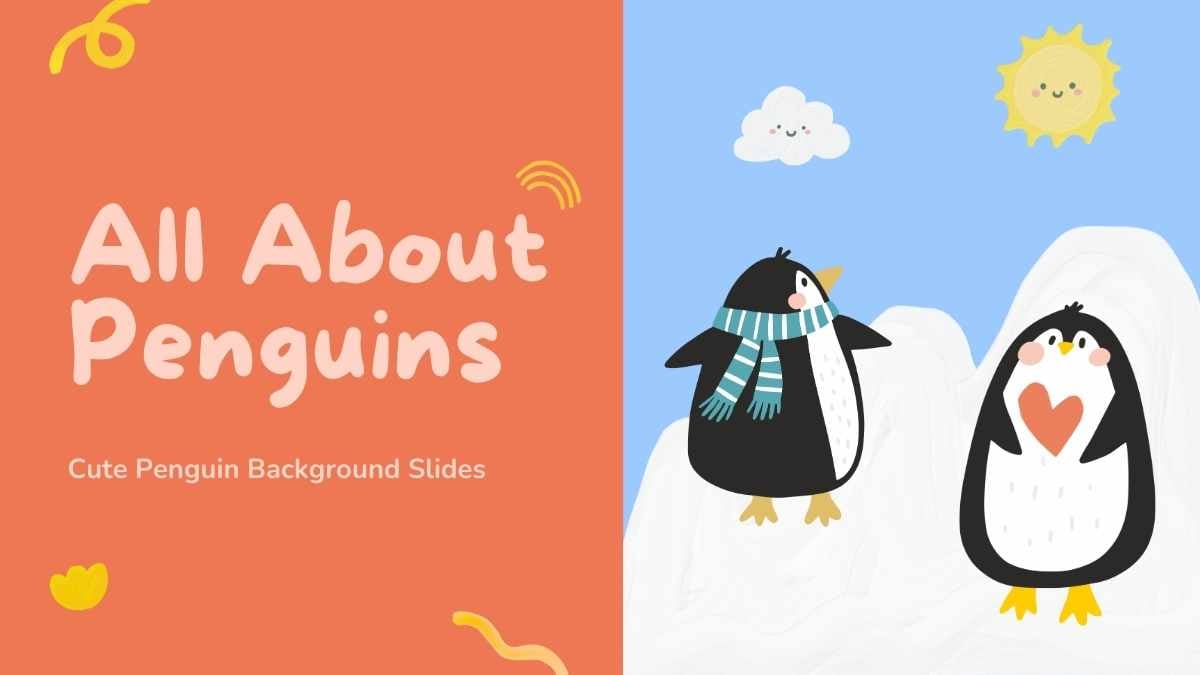 Cute Penguin Background Slides - slide 1