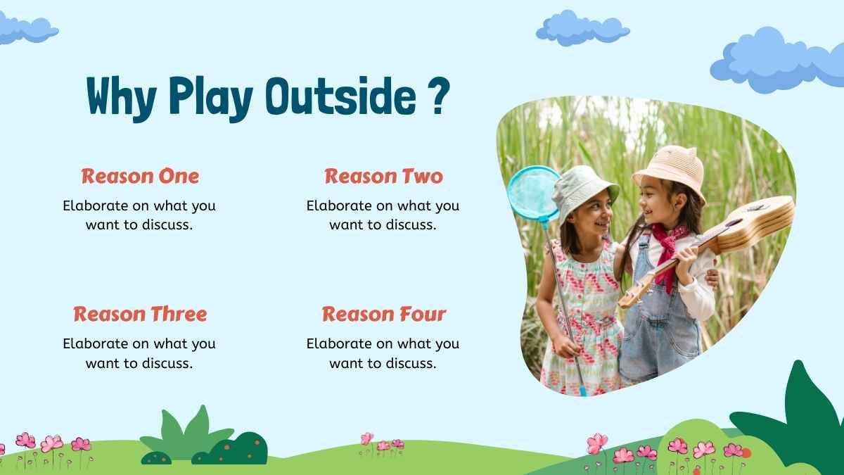 国民の外で遊ぶ日を祝うためのかわいい幼稚園の屋外アクティビティ - slide 6