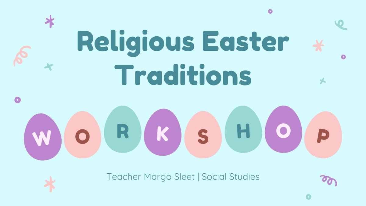 Cute Religious Easter Traditions Workshop - slide 1