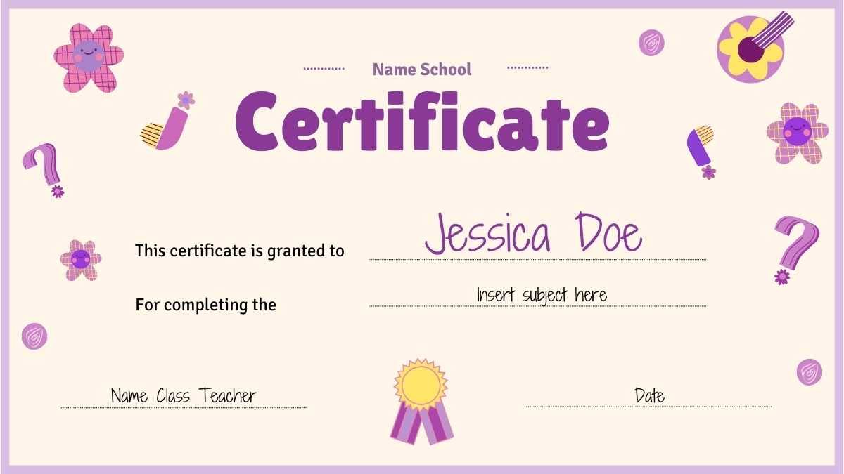 Cute School Achievement Certificates - slide 3