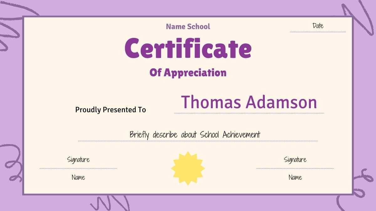 Linda plantilla de PowerPoint y Google Slides de certificados de logros escolares - diapositiva 6