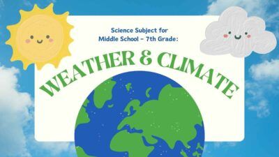 中学校向けのかわいい科学科目：天気と気候