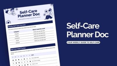 Cute Self Care Planner Doc 1