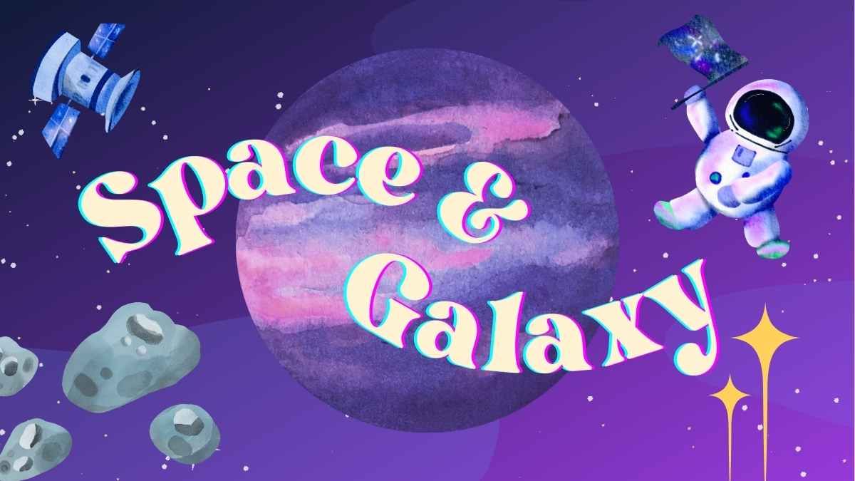 Espaço e galáxia fofos para a pré-escola - slide 3