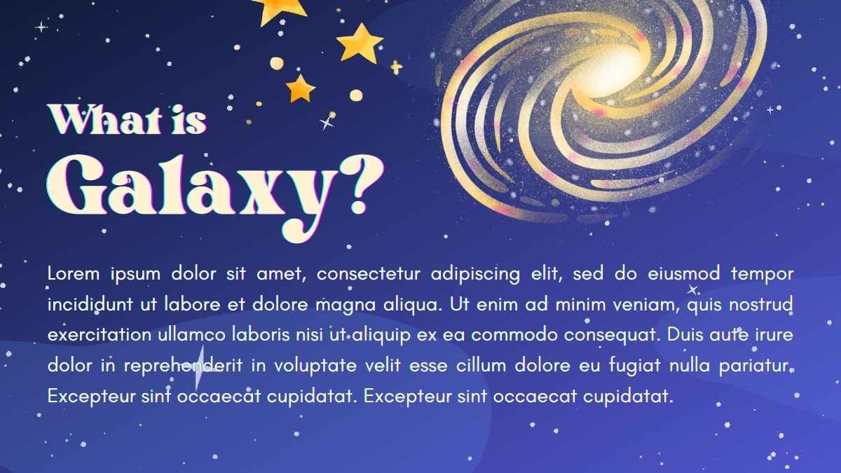 Espaço e galáxia fofos para a pré-escola - slide 5