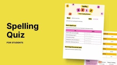 Cute Spelling Quiz 1
