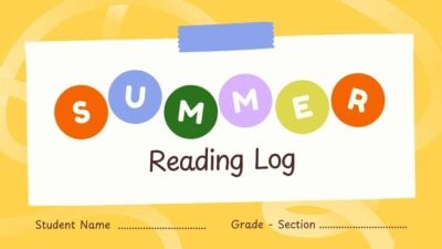 Cute Summer Reading Log Slides 1