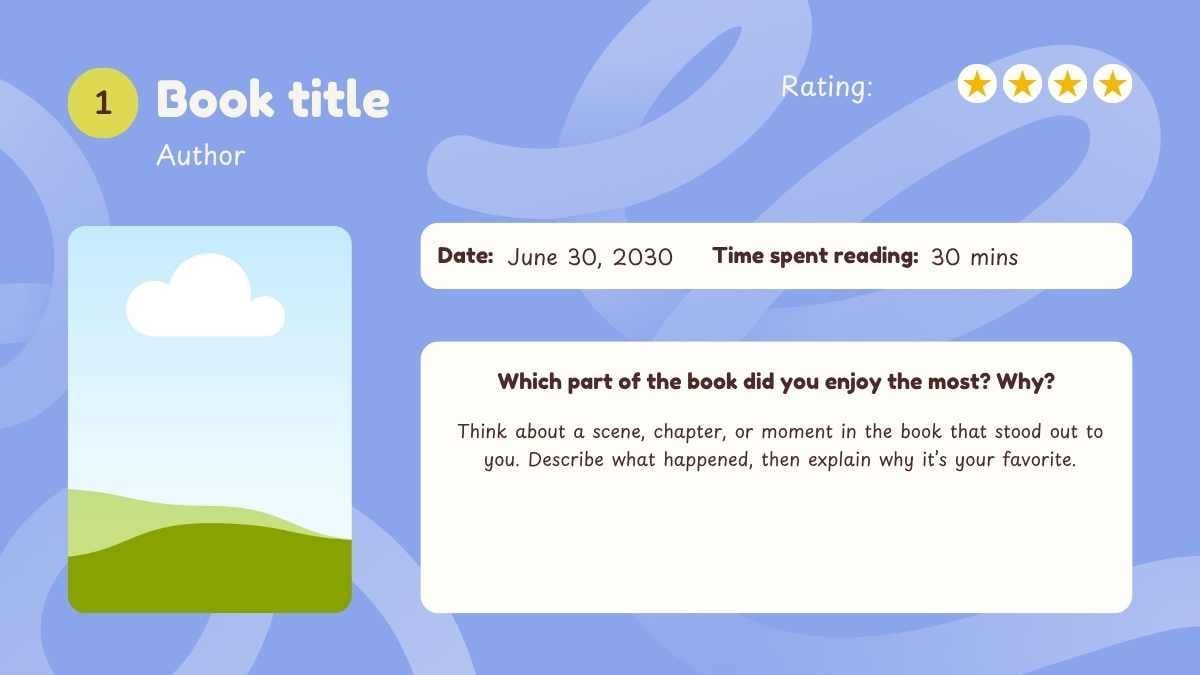 Cute Summer Reading Log Slides - slide 4