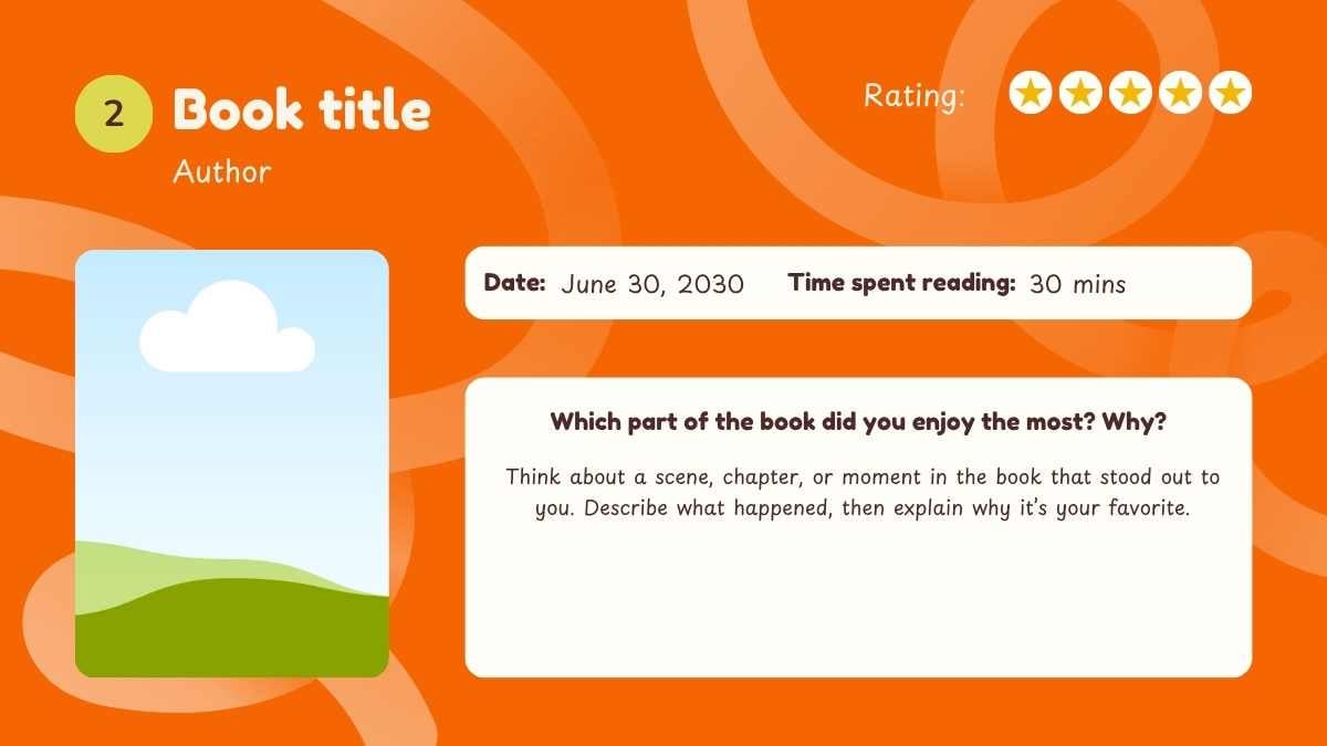 Cute Summer Reading Log Slides - slide 5