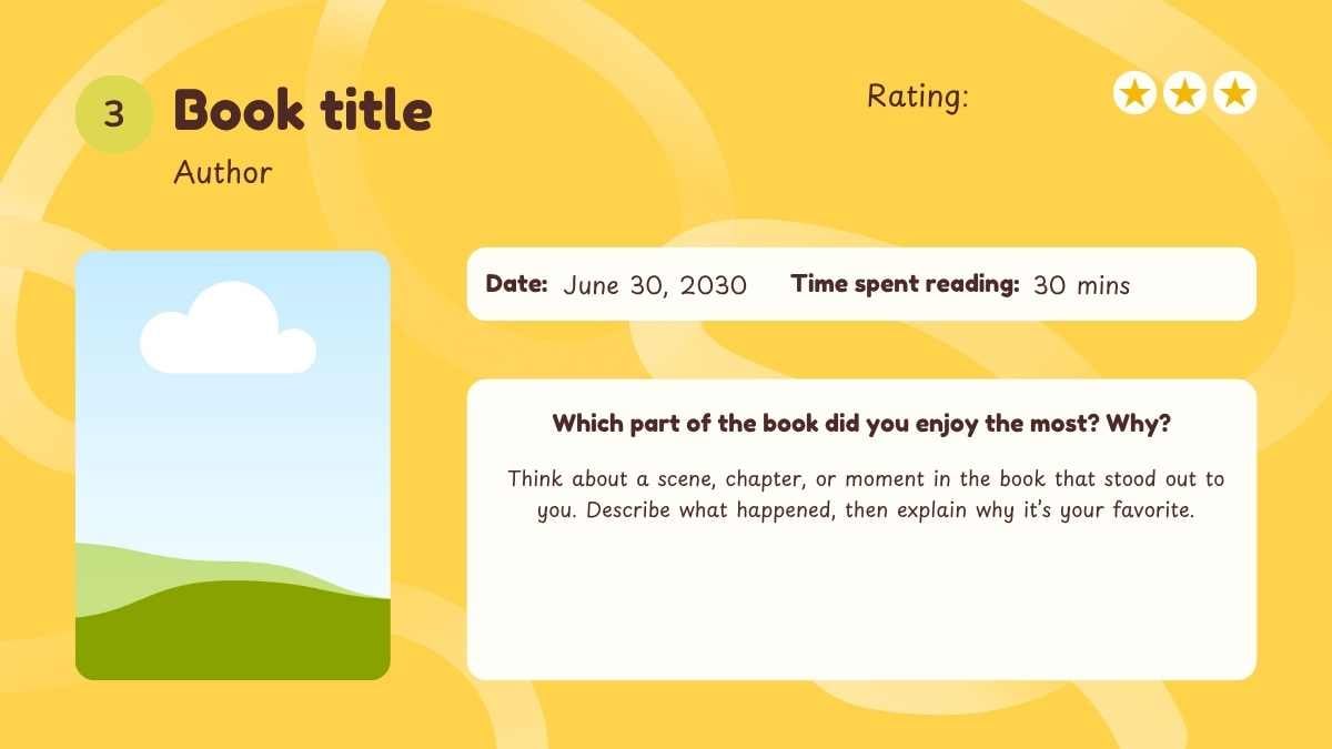 Cute Summer Reading Log Slides - slide 6