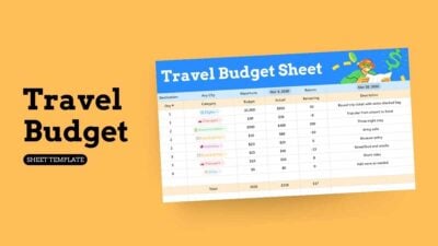 Cute Travel Budget Sheet