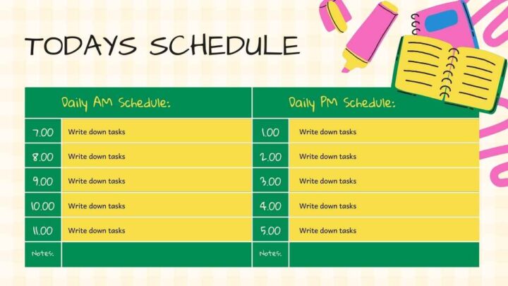 University Class Schedule Planner. Free PPT & Google Slides Template ...