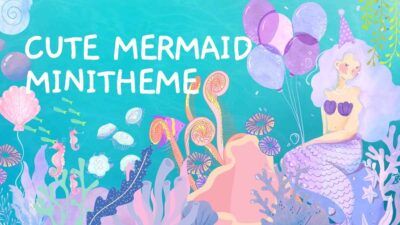 Slides Carnival Google Slides and PowerPoint Template Cute Watercolor Mermaid Minitheme 2