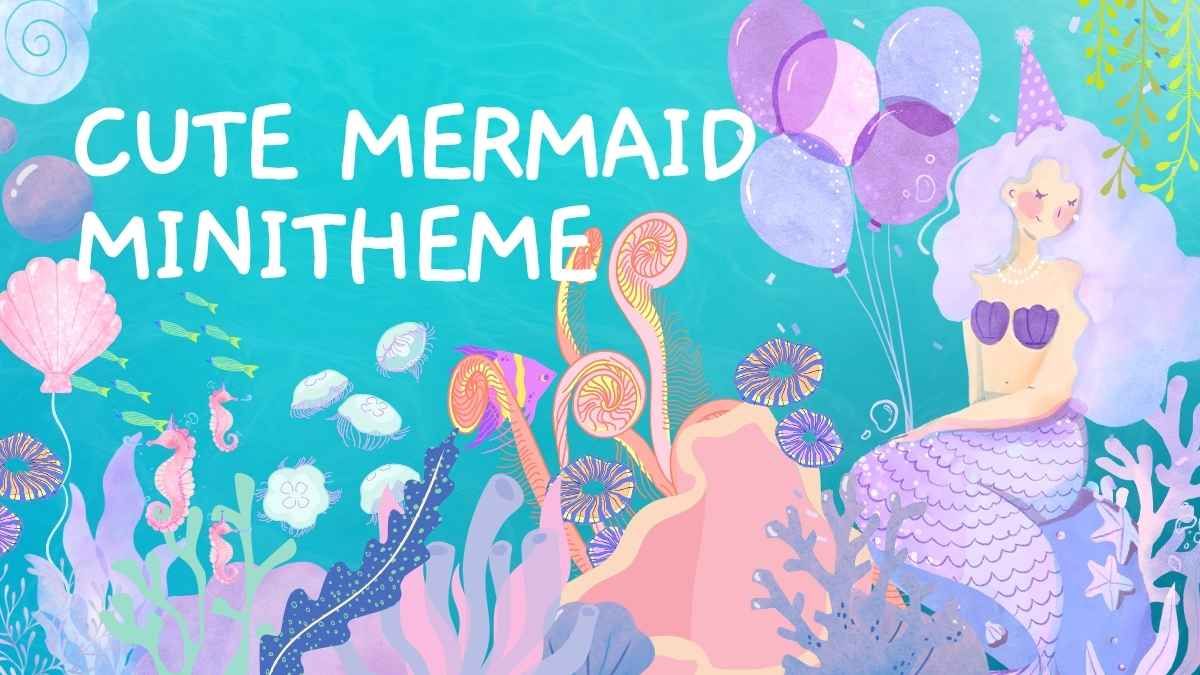 Cute Watercolor Mermaid Minitheme - slide 0
