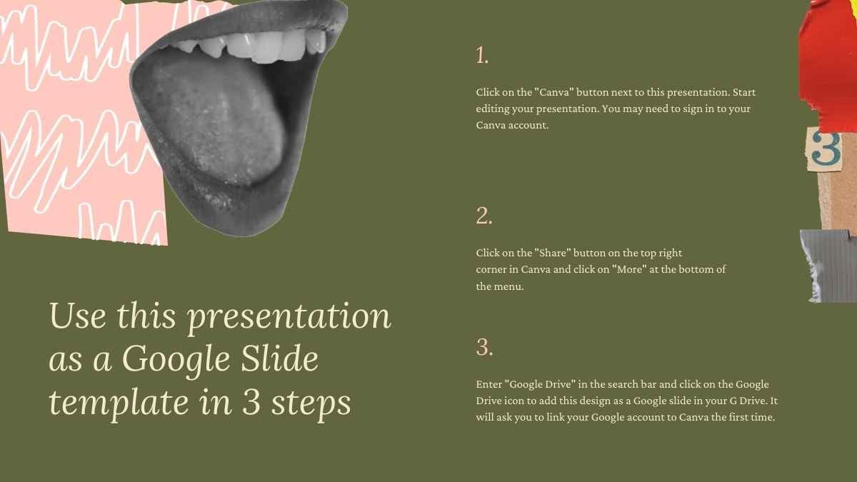Cutout Collages Aesthetic Company Profile Pink and Green Slides - slide 4