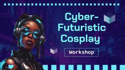 Slides Carnival Google Slides and PowerPoint Template Cyber Futuristic Cosplay Workshop 1