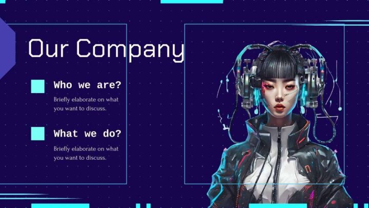 Cyber-Futuristic Cosplay Workshop. Free Presentation Template ...