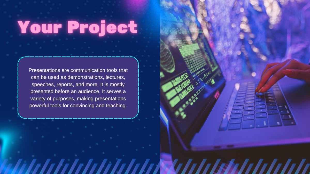 Infografía de fondo Cyberpunk - diapositiva 10