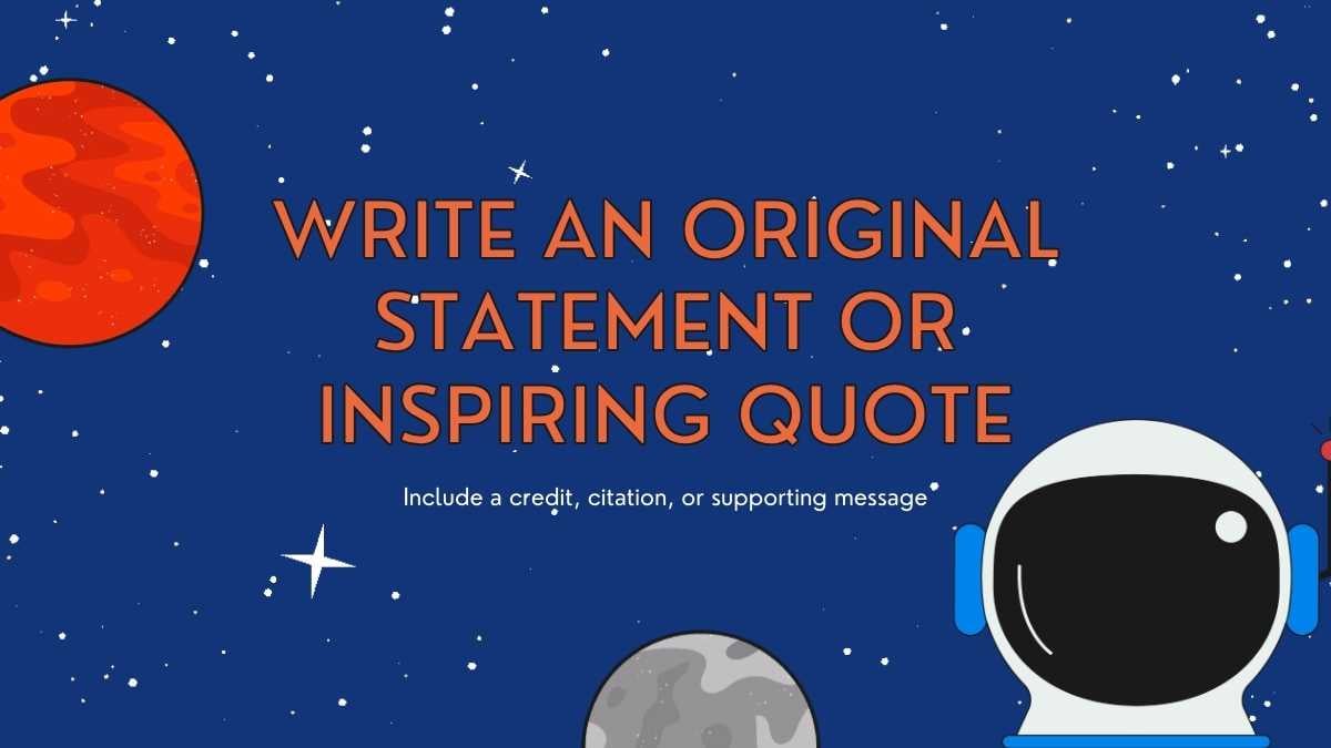 초등학생을 위한 어두운 파란색 애니메이션 일러스트레이티브 우주 여행 활동 - 슬라이드 8