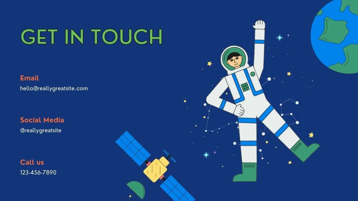 초등학생을 위한 어두운 파란색 애니메이션 일러스트레이티브 우주 여행 활동 - 슬라이드 6