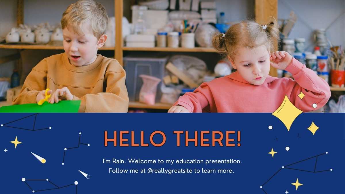 초등학생을 위한 어두운 파란색 애니메이션 일러스트레이티브 우주 여행 활동 - 슬라이드 15