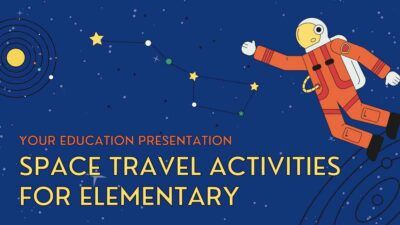 Slides Carnival Google Slides and PowerPoint Template Dark Blue Yellow and Orange Illustrative Space Travel Activities for Elementary Students Presentation