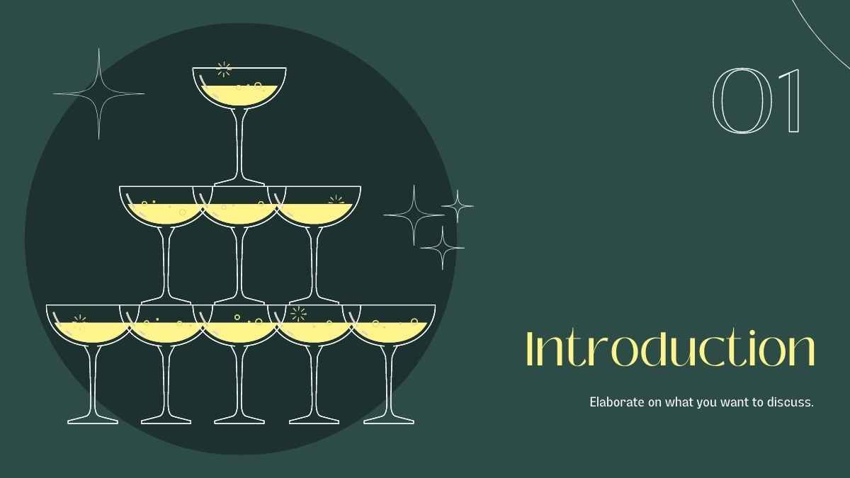 Elegant Cocktail Bar Marketing Presentation - diapositiva 5