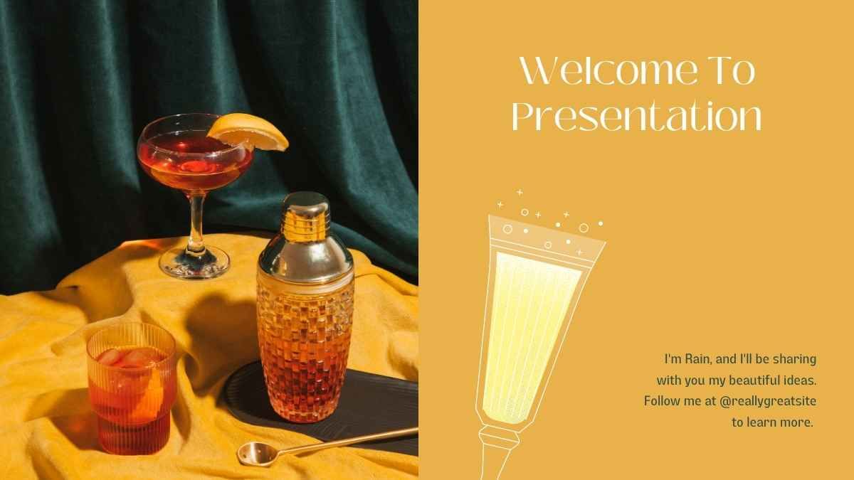 Elegant Cocktail Bar Marketing Presentation - diapositiva 6